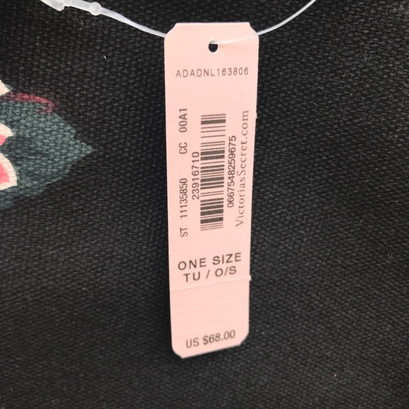 Victoria Secret Canvas Floral Bag with Strap - Picture 5 of 7